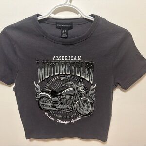 Streetwear Society Black & Silver American Motorcycles Graphic Tee